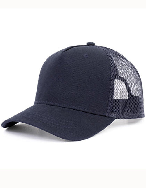 Brain Waves - 5-Panel Trucker Cap Recycled - Navy