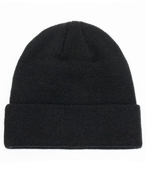 Brain Waves - POLYLANA® Cuff Beanie - Black