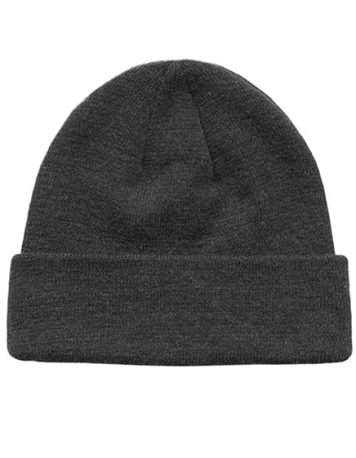 Brain Waves - POLYLANA® Cuff Beanie - Dark Grey Melange