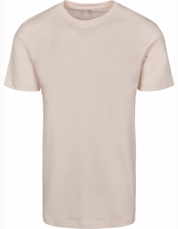 Build Your Brand - Rond Hals T-Shirt - Pink Marshmallow