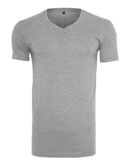 Build Your Brand - Light T-Shirt V-Neck - Heather Grey