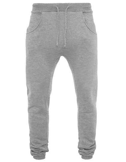 Build Your Brand - Heavy Deep Crotch Sweatpants - Heather Grey S (uitverkoop)