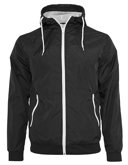 Build Your Brand - Windrunner Jacket - Black / White