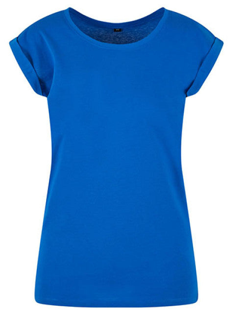 Build Your Brand - Ladies´ Extended Shoulder Tee - Bright Blue
