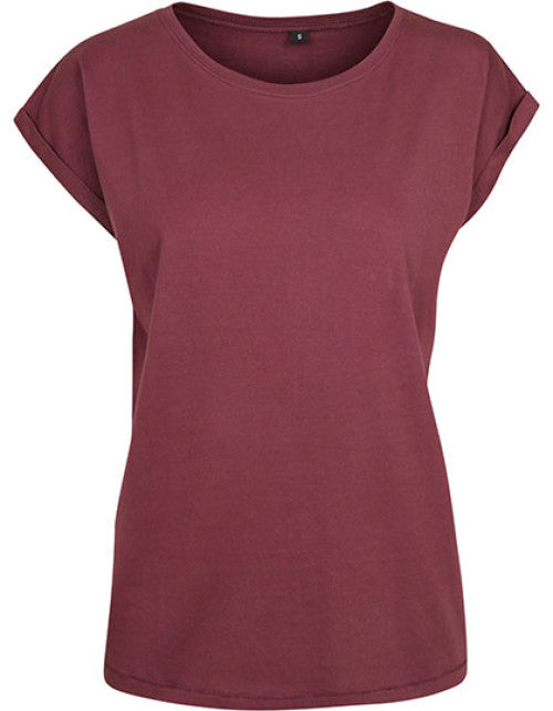 Build Your Brand - Ladies´ Extended Shoulder Tee - Cherry