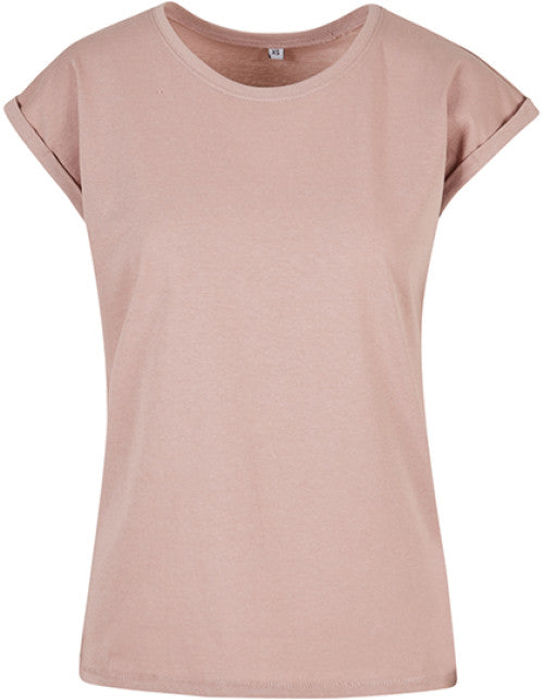 Build Your Brand - Ladies´ Extended Shoulder Tee - Dusk Rose