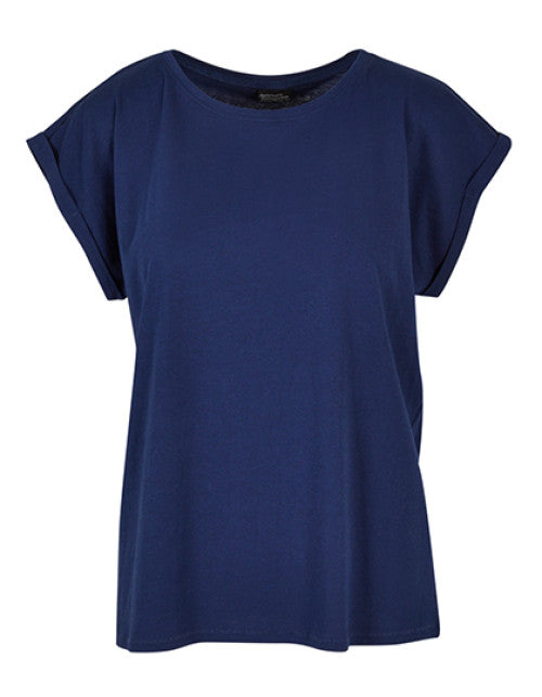 Build Your Brand - Ladies´ Extended Shoulder Tee - Light Navy
