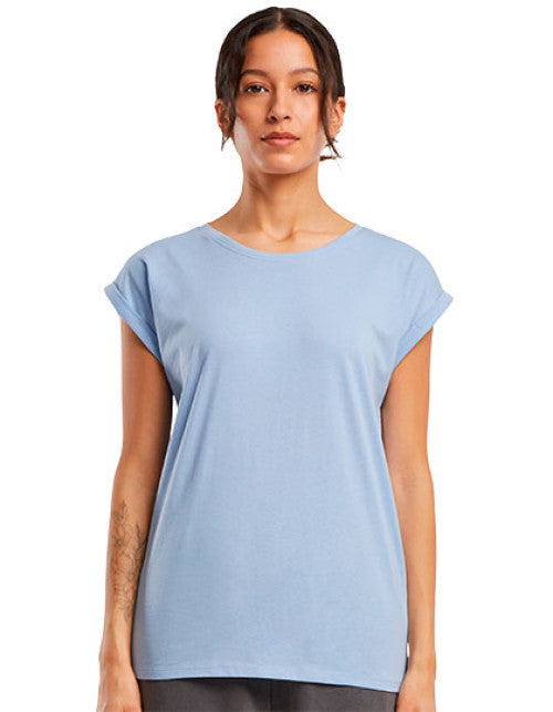 Build Your Brand - Ladies´ Extended Shoulder Tee - Powder Blue