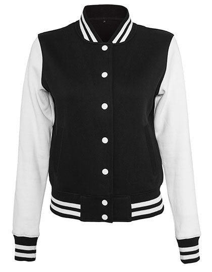 Build Your Brand - Ladies´ Sweat College Jacket - Black