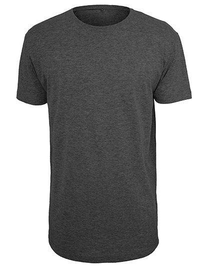 Build Your Brand - Shaped Long T-Shirt - Charcoal (Heather)