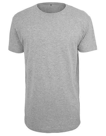 Build Your Brand - Shaped Long T-Shirt - Heather Grey
