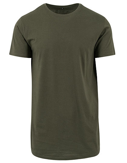 Build Your Brand - Shaped Long T-Shirt - Olive