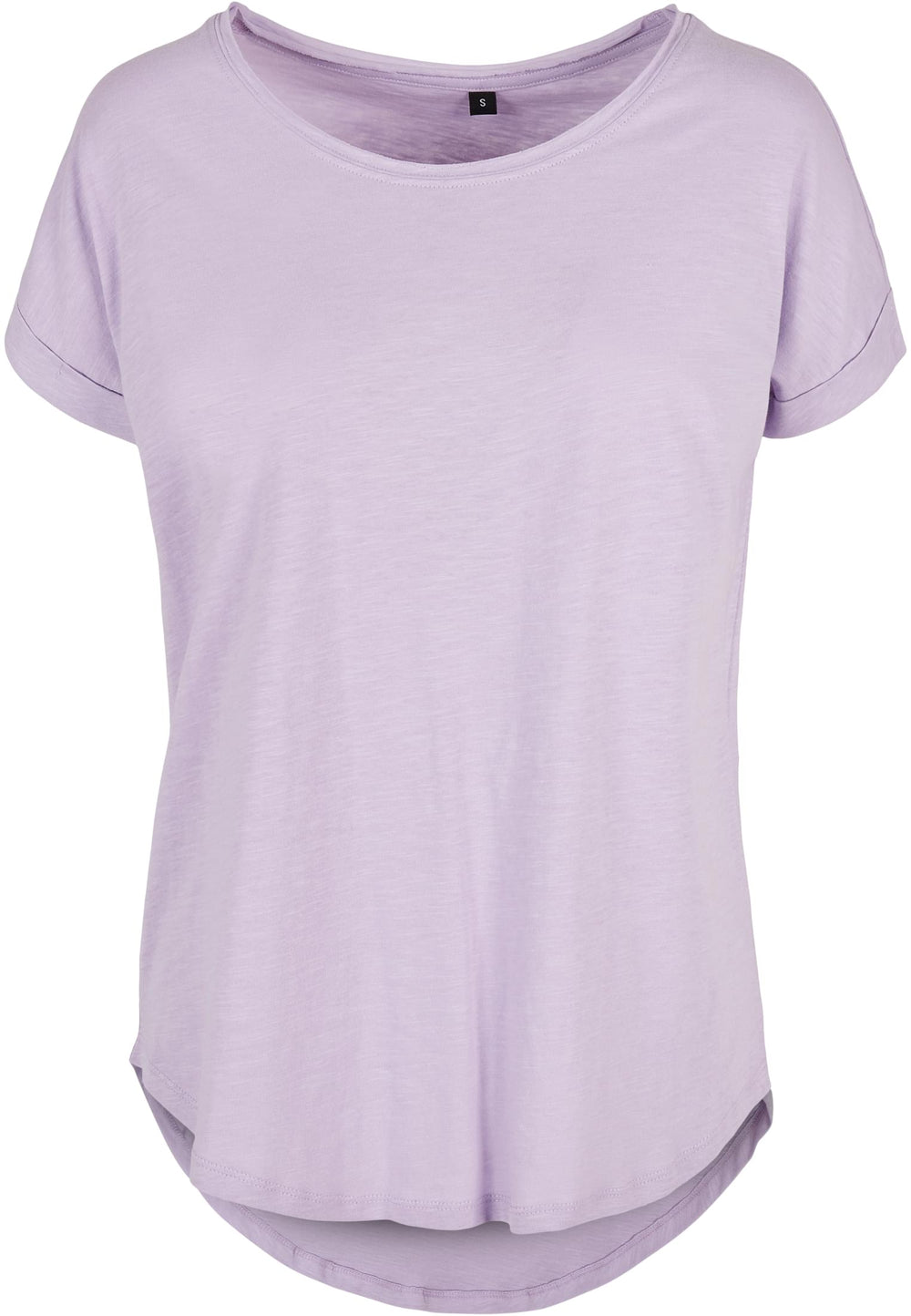 Build Your Brand  - Lang Slub Dames T-Shirt - Lila