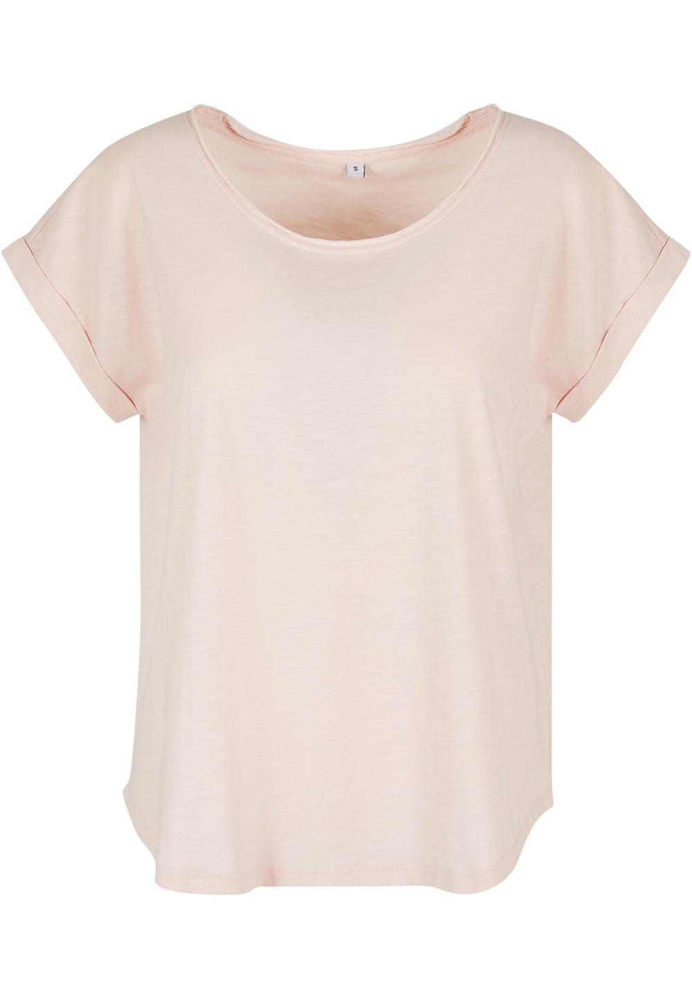 Build Your Brand  - Lang Slub Dames T-Shirt - Pink