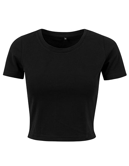 Build Your Brand - Cropped Dames T-Shirt - Black