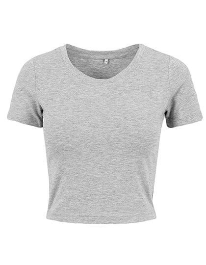Build Your Brand - Cropped Dames T-Shirt - Grey