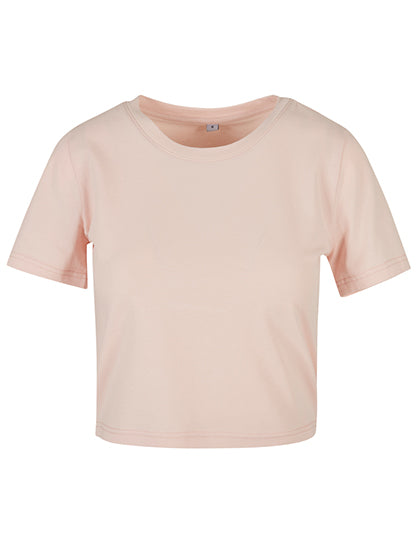 Build Your Brand - Cropped Dames T-Shirt - Pink