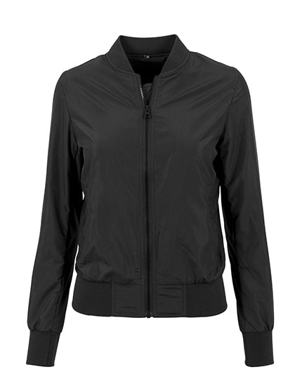 Build Your Brand - Ladies´ Nylon Bomber Jacket - Black