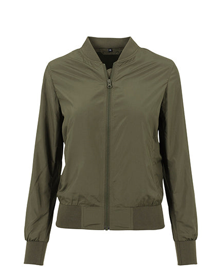 Build Your Brand - Ladies´ Nylon Bomber Jacket - Dark Olive