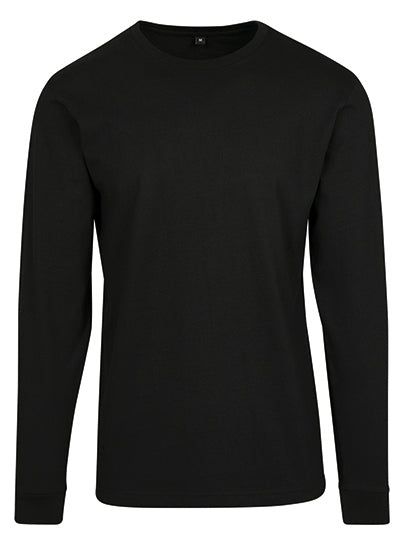 Build Your Brand - Cuffrib Lange Mouwen T-Shirt - Black