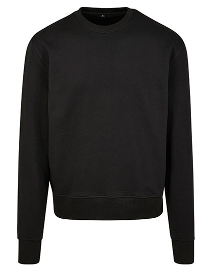 Build Your Brand - Premium Oversized Crewneck Sweater - Black