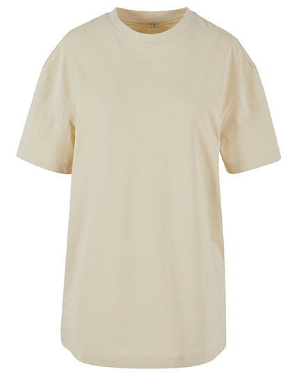 Build Your Brand -  Oversized Boyfriend Dames T-Shirt - Sand