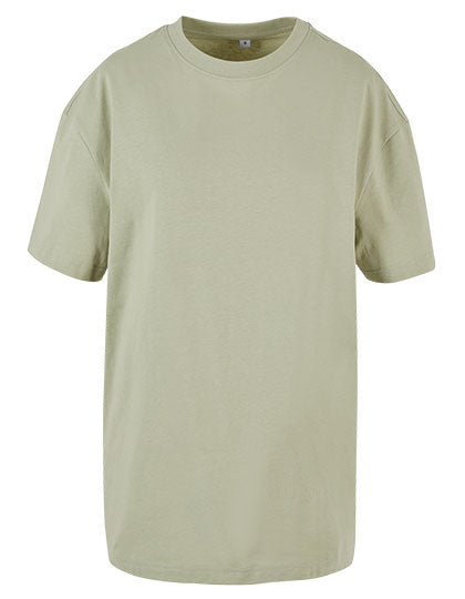 Build Your Brand -  Oversized Boyfriend Dames T-Shirt - Soft Salvia