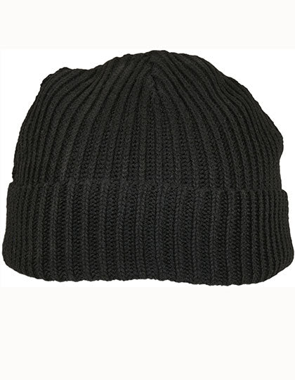 Build Your Brand - Recycled Gebreide Fisherman Muts - Black