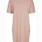Build Your Brand – Oversized Slit T-Shirt Jurk dames – Dusk Rose – 100% biologisch katoen