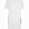 Build Your Brand – Oversized Slit T-Shirt Jurk dames – White – 100% biologisch katoen