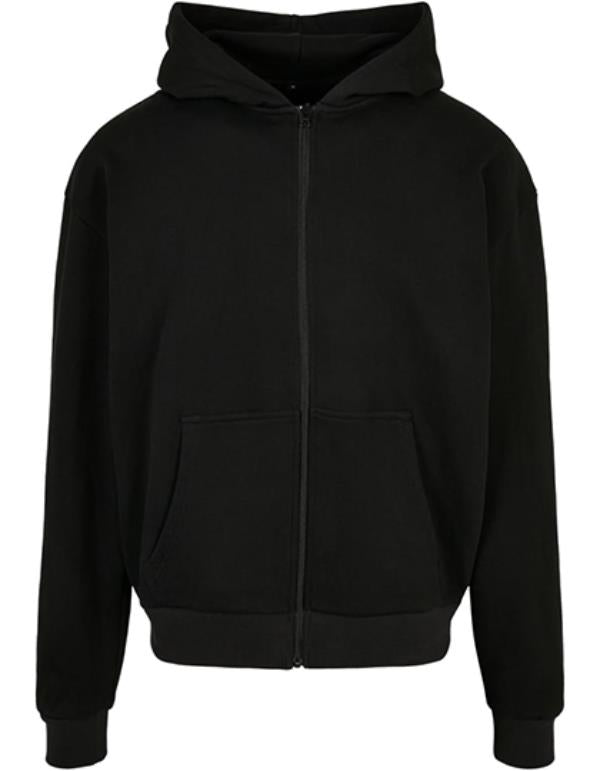 Build Your Brand - Ultra Heavy Hoodie met Rits - Black