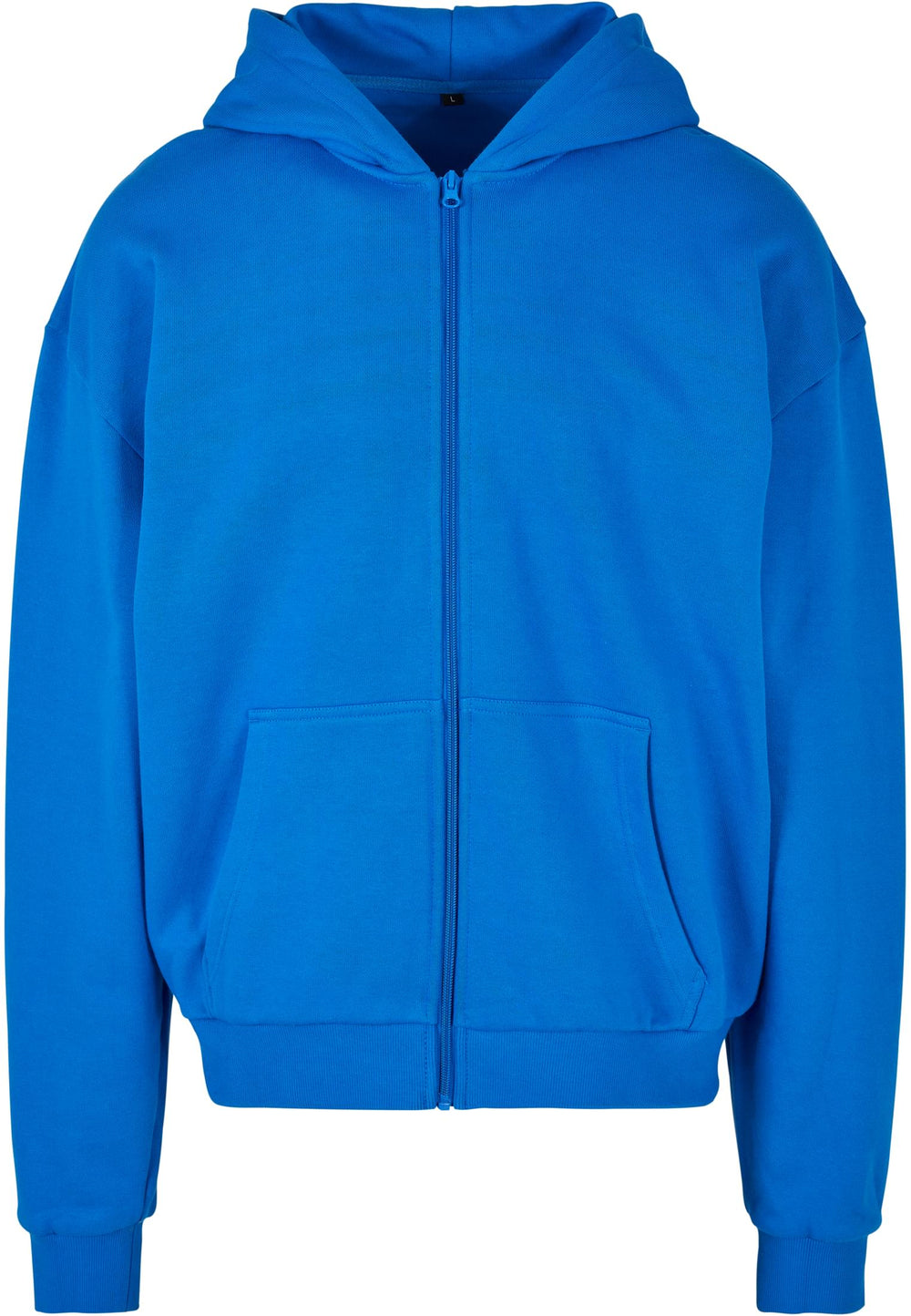 Build Your Brand - Ultra Heavy Hoodie met Rits - Cobalt Blue