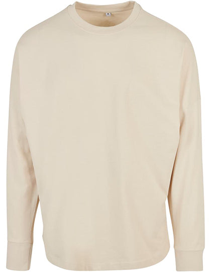 Build Your Brand - Oversized Cut On Lange Mouwen T-Shirt - Sand