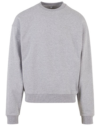 Build Your Brand - Ultra Heavy Crewneck Sweater - Heather Grey