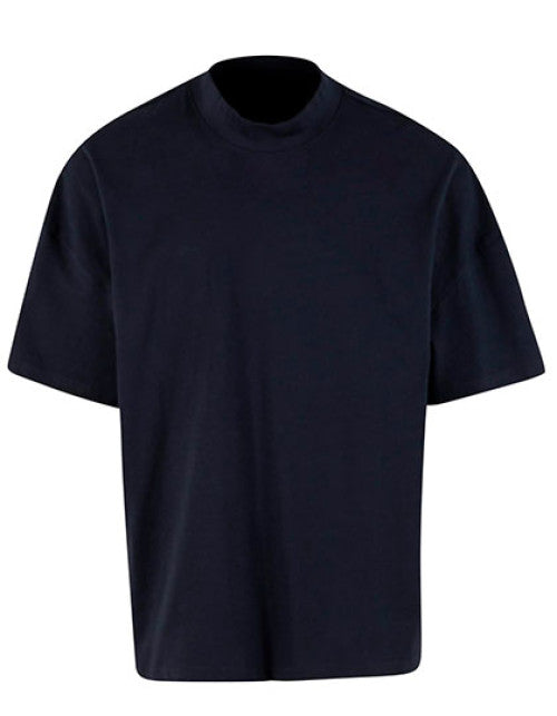 Build Your Brand - Men´s Oversized Mock Neck Tee - Navy