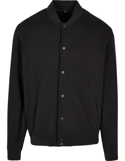 Build Your Brand - Heavy Tonal College Jas - Black