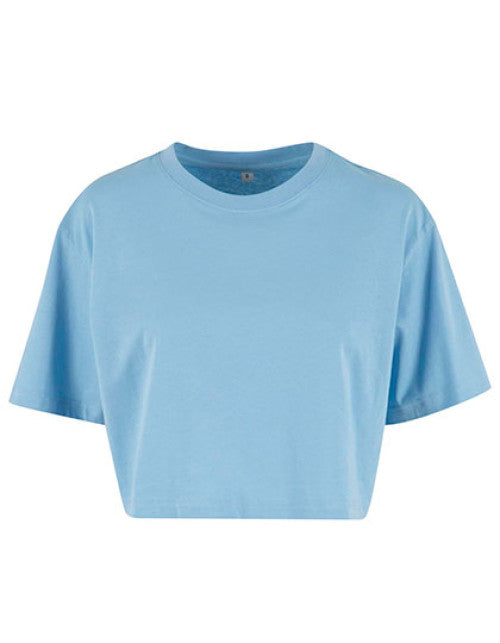 Build Your Brand - Ladies Short Oversized Tee - Powder Blue