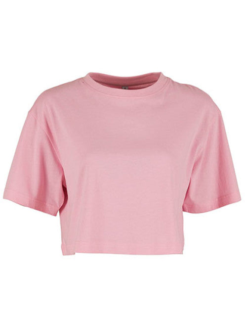 Build Your Brand - Ladies Short Oversized Tee - Soft Pink