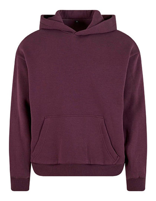Build Your Brand - Fluffy Hoody - Plum Purple