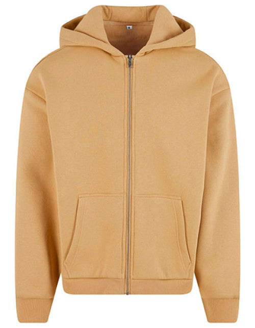 Build Your Brand - Fluffy Zip Hoody - U. Beige