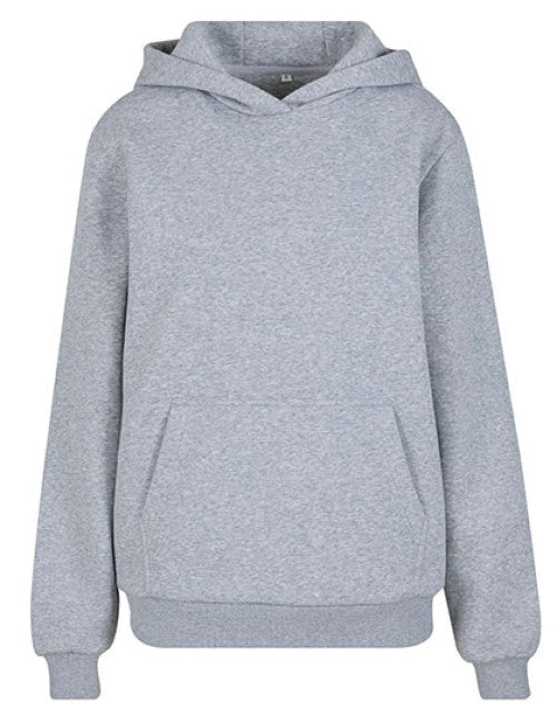 Build Your Brand - Ladies Fluffy Hoody - Heather Grey