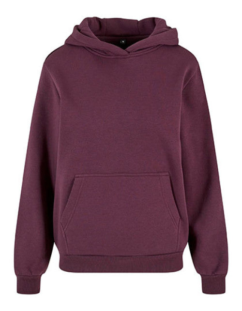 Build Your Brand - Ladies Fluffy Hoody - Plum Purple