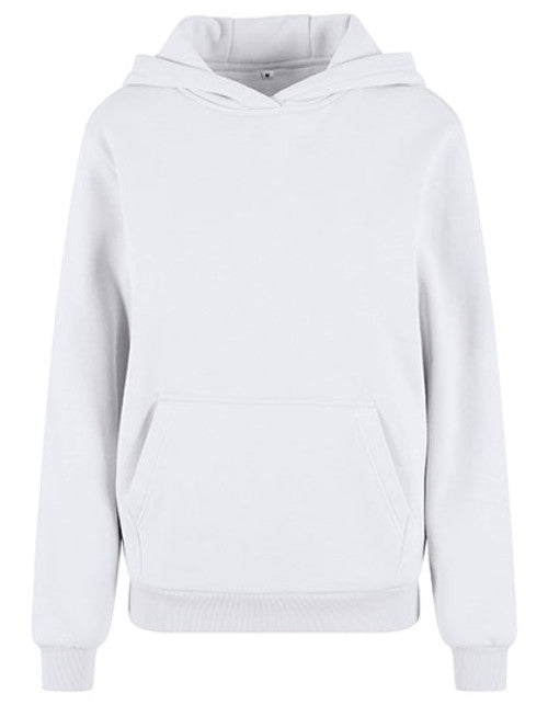 Build Your Brand - Ladies Fluffy Hoody - White