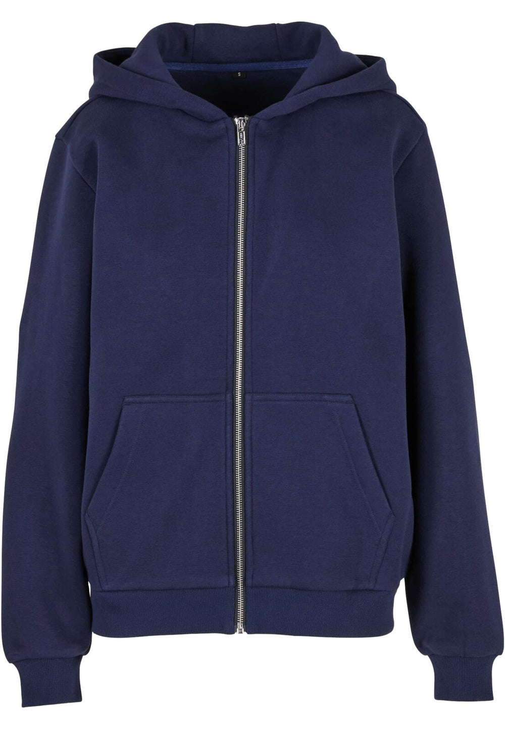 Build Your Brand - Ladies Fluffy Zip Hoody - Navy