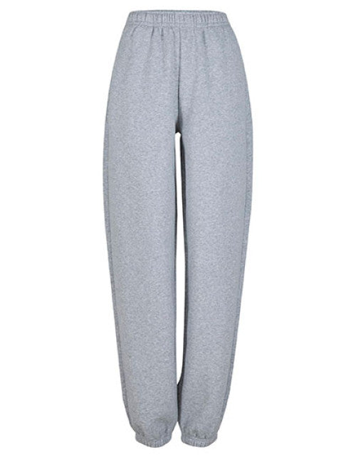 Build Your Brand - Ladies Fluffy Sweatpants - Heather Grey