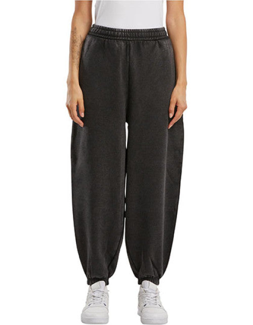 Build Your Brand - Ladies Vintage Heavy Sweatpants - Black