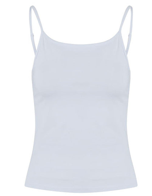 Build Your Brand - Ladies Stretch Jersey Short Slim Top - White