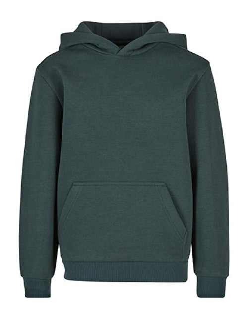 Build Your Brand - Kids Fluffy Hoody - Bottle Green