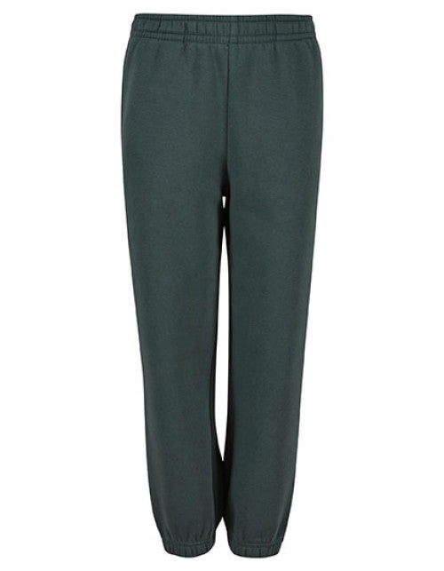 Build Your Brand - Kids Fluffy Sweatpants - Bottle Green