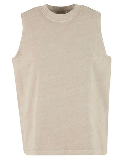 Build Your Brand - Ladies Vintage Washed Sleeveless Tee - Chalk Dust